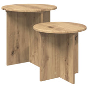 Set pomoćnih stolića 2 pcs Hrast artisan Konstrukcijsko drvo