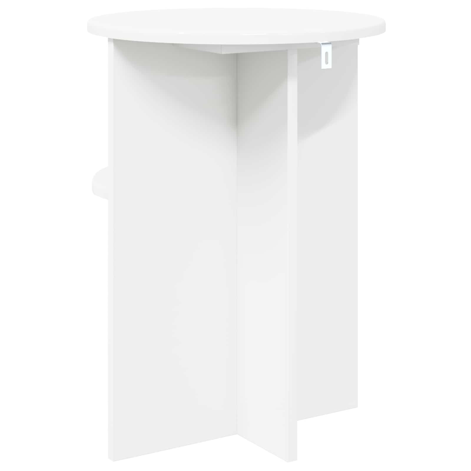 Bocni stol s pohranom Bijela Ø 39,5 x 55 cm Konstruirano drvo