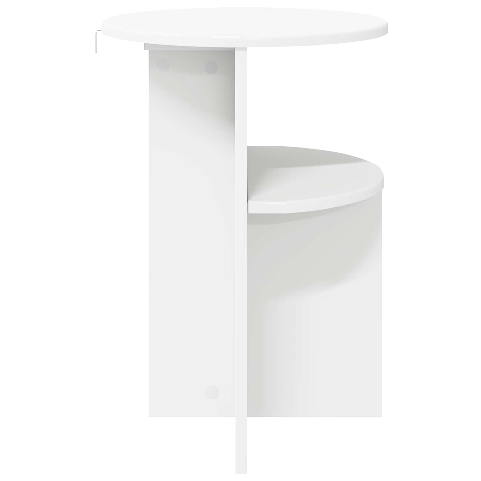 Bocni stol s pohranom Bijela Ø 39,5 x 55 cm Konstruirano drvo