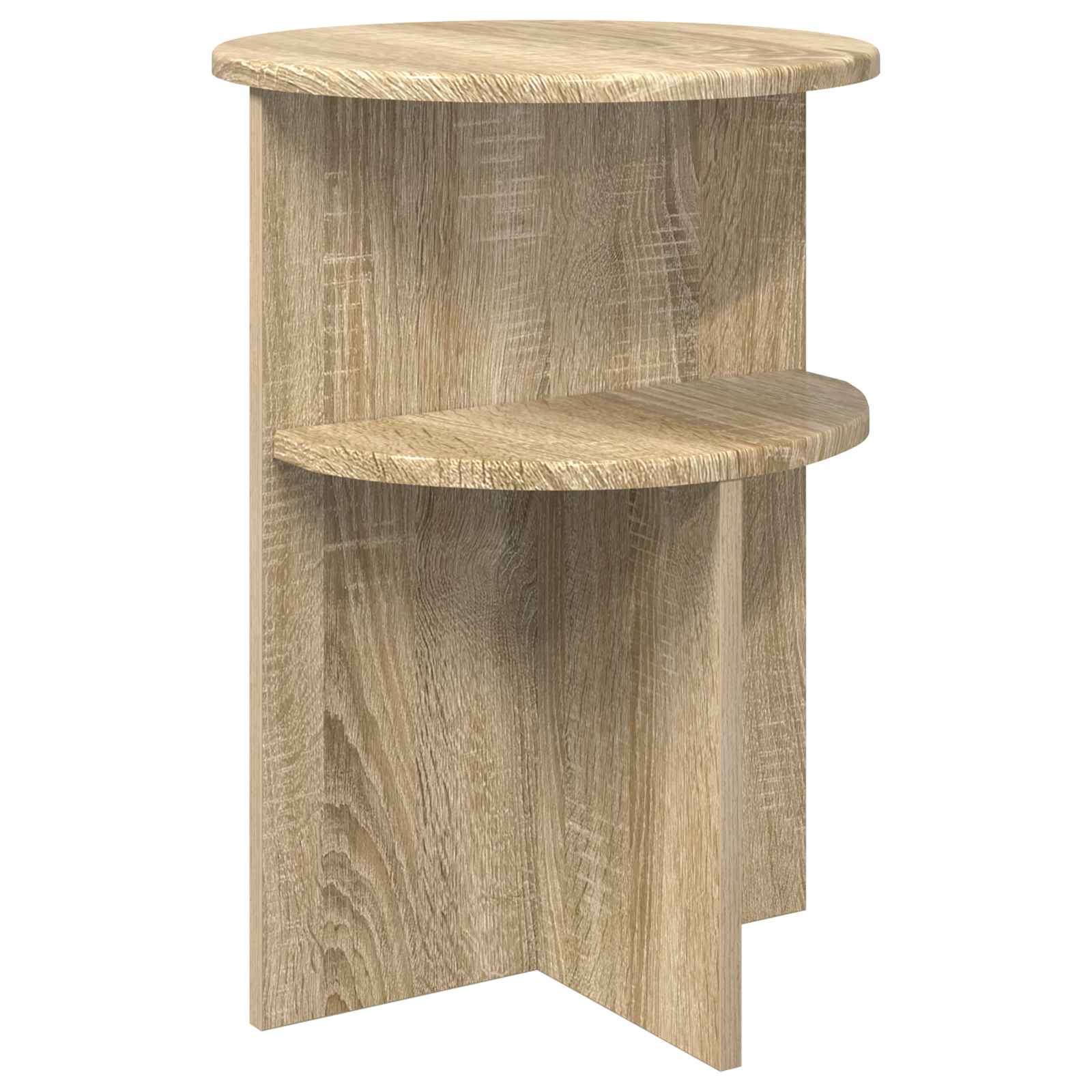 Bocni stol Hrast sonoma Ø 39,5 x 55 cm Konstruirano drvo