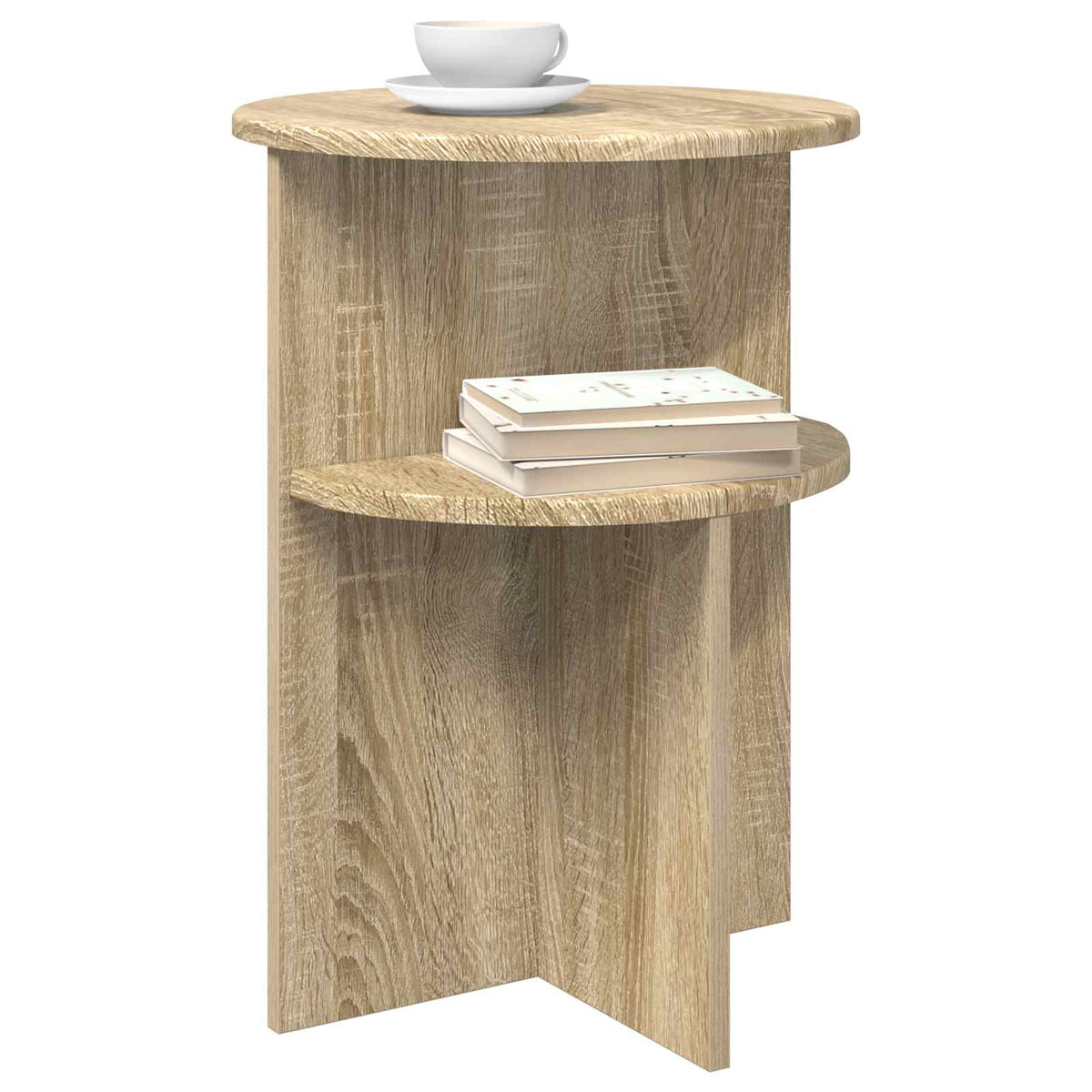 Bocni stol Hrast sonoma Ø 39,5 x 55 cm Konstruirano drvo