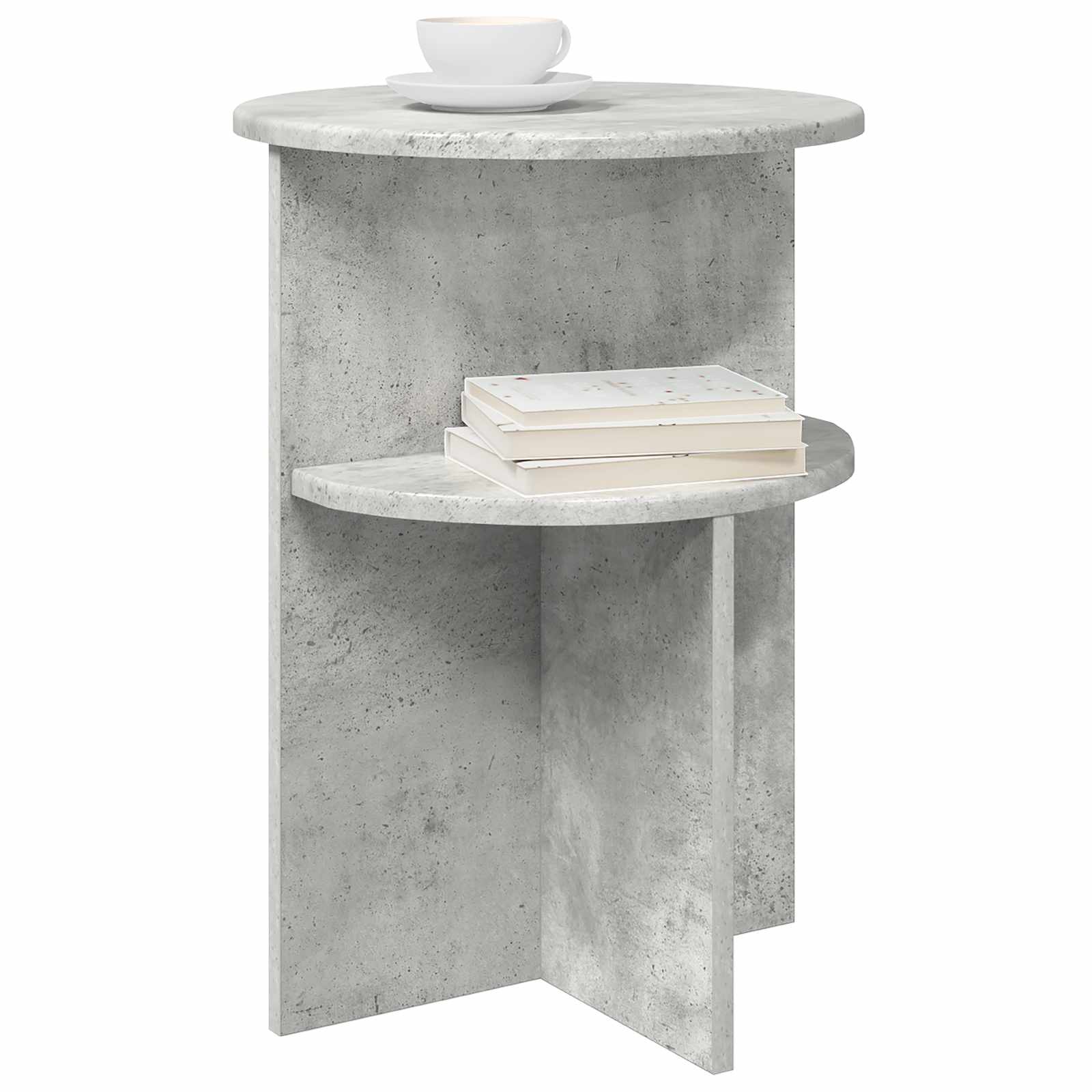 Bocni stol Betonska siva Ø 39,5 x 55 cm Konstruirano drvo
