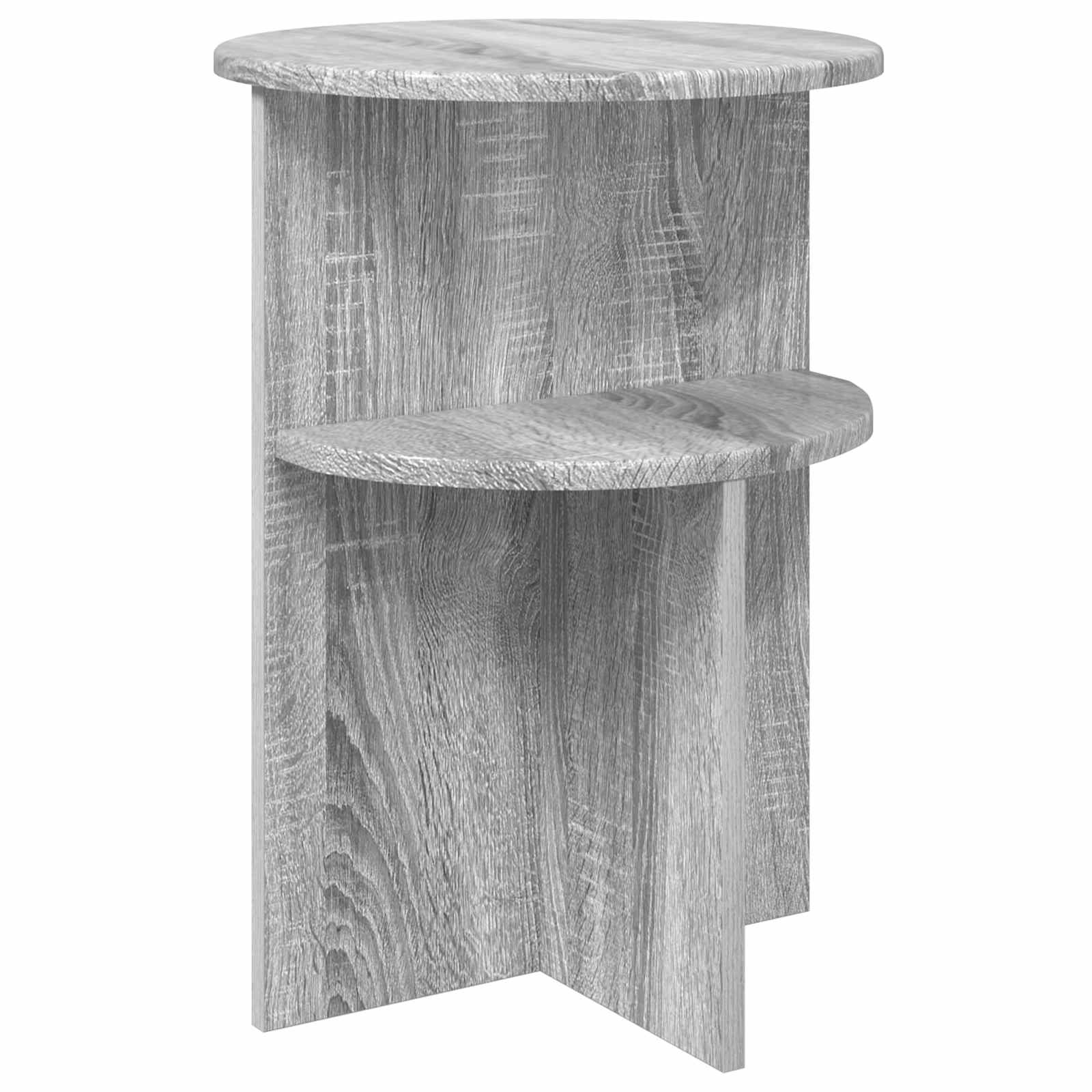 Bocni stol Siva sonoma Ø 39,5 x 55 cm Konstruirano drvo