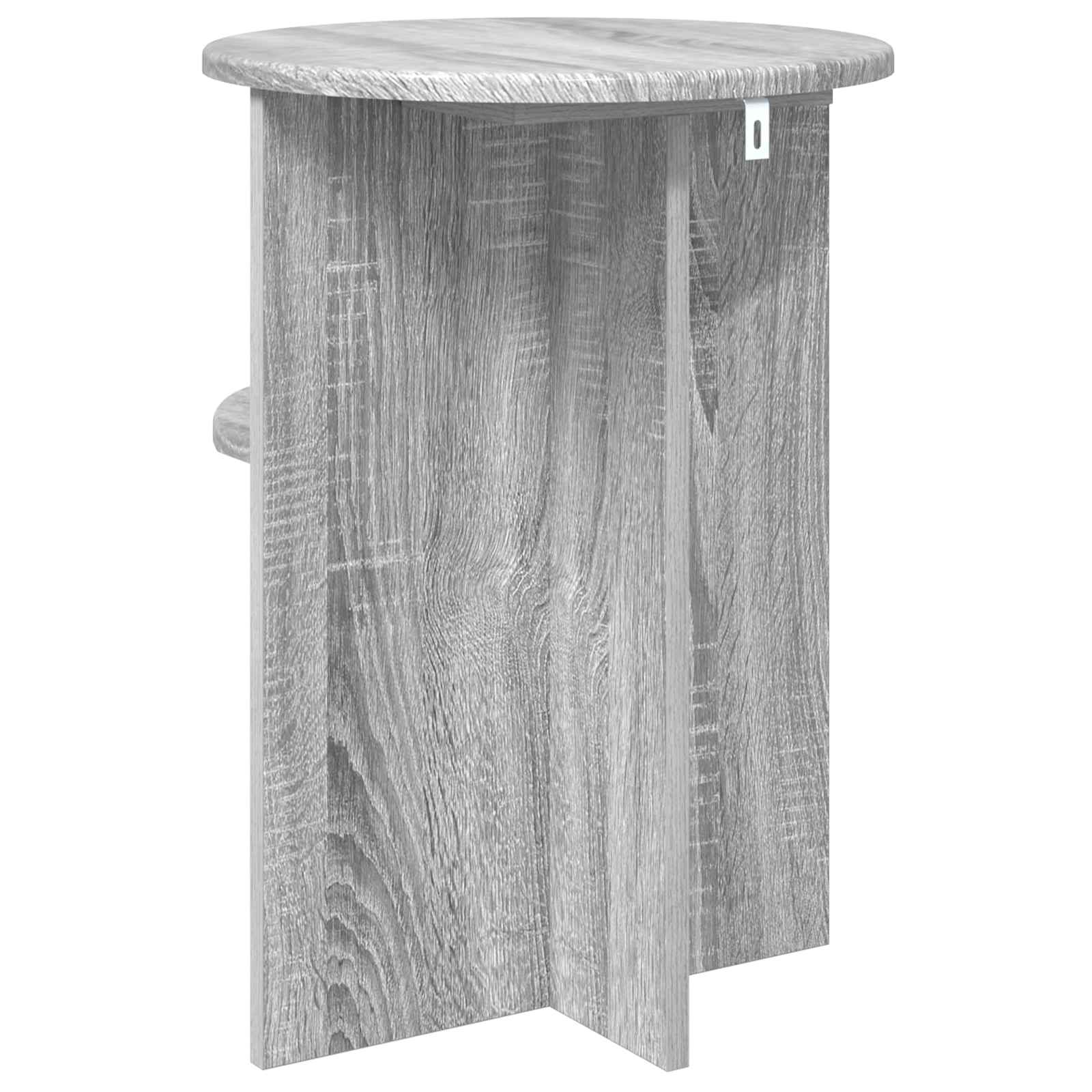 Bocni stol Siva sonoma Ø 39,5 x 55 cm Konstruirano drvo