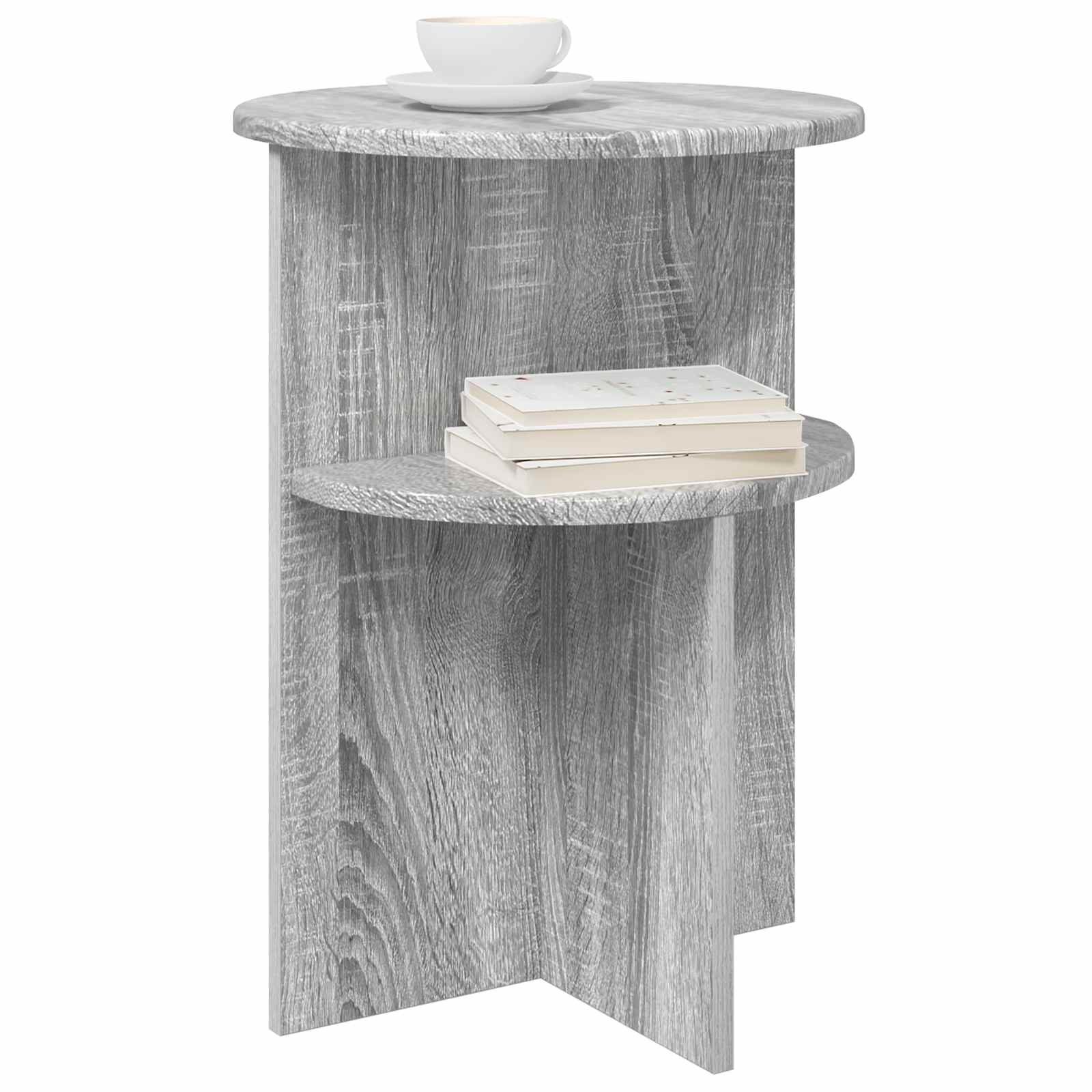 Bocni stol Siva sonoma Ø 39,5 x 55 cm Konstruirano drvo