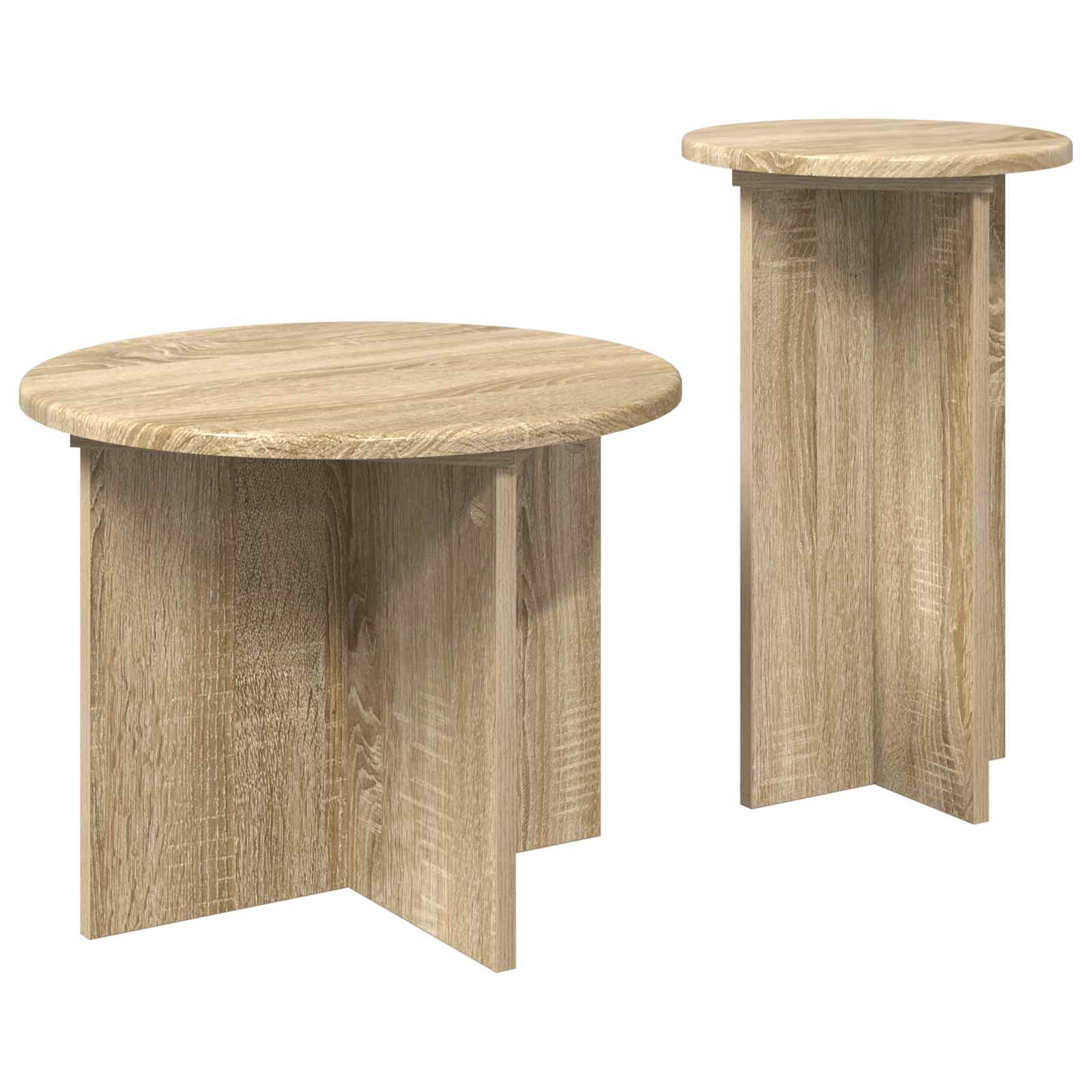 Set pomoćnih stolića 2 pcs Hrast sonoma Konstruirano drvo