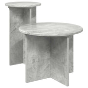 Set pomoćnih stolića 2 pcs Betonska siva Konstruirano drvo