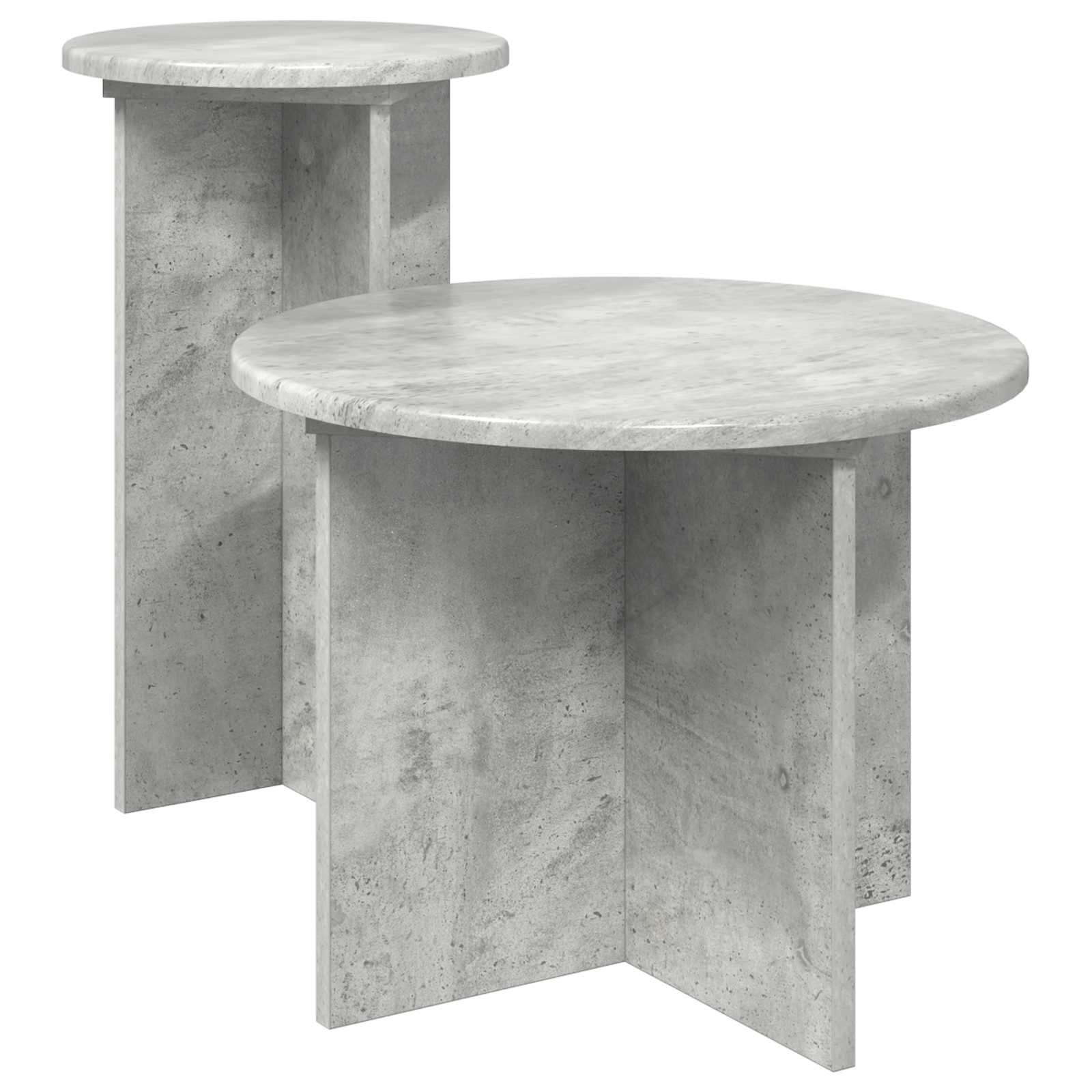 Set pomoćnih stolića 2 pcs Betonska siva Konstruirano drvo