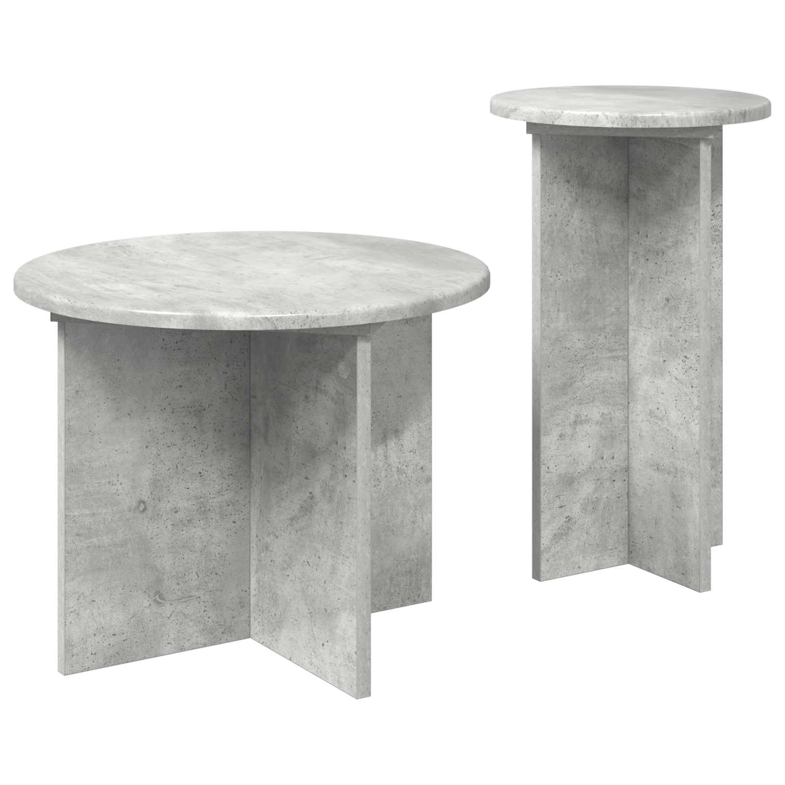 Set pomoćnih stolića 2 pcs Betonska siva Konstruirano drvo