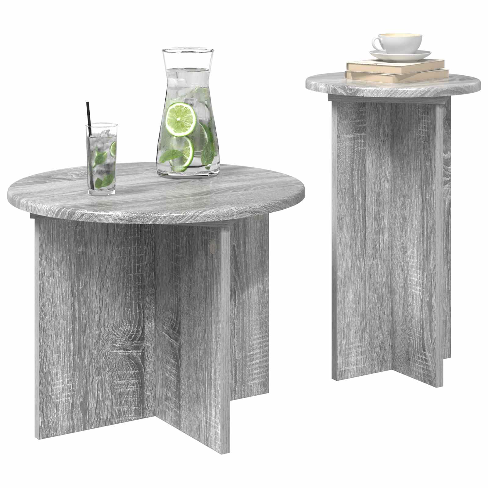 Set pomoćnih stolića 2 pcs Siva sonoma Konstruirano drvo
