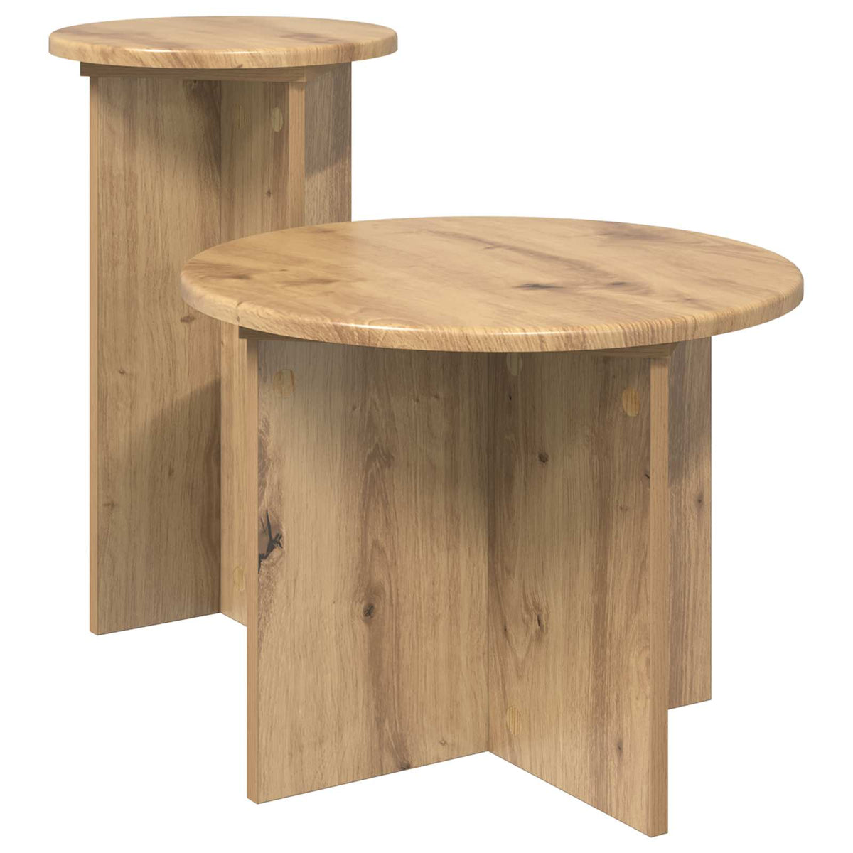 Set pomoćnih stolića 2 pcs Hrast artisan Konstruirano drvo