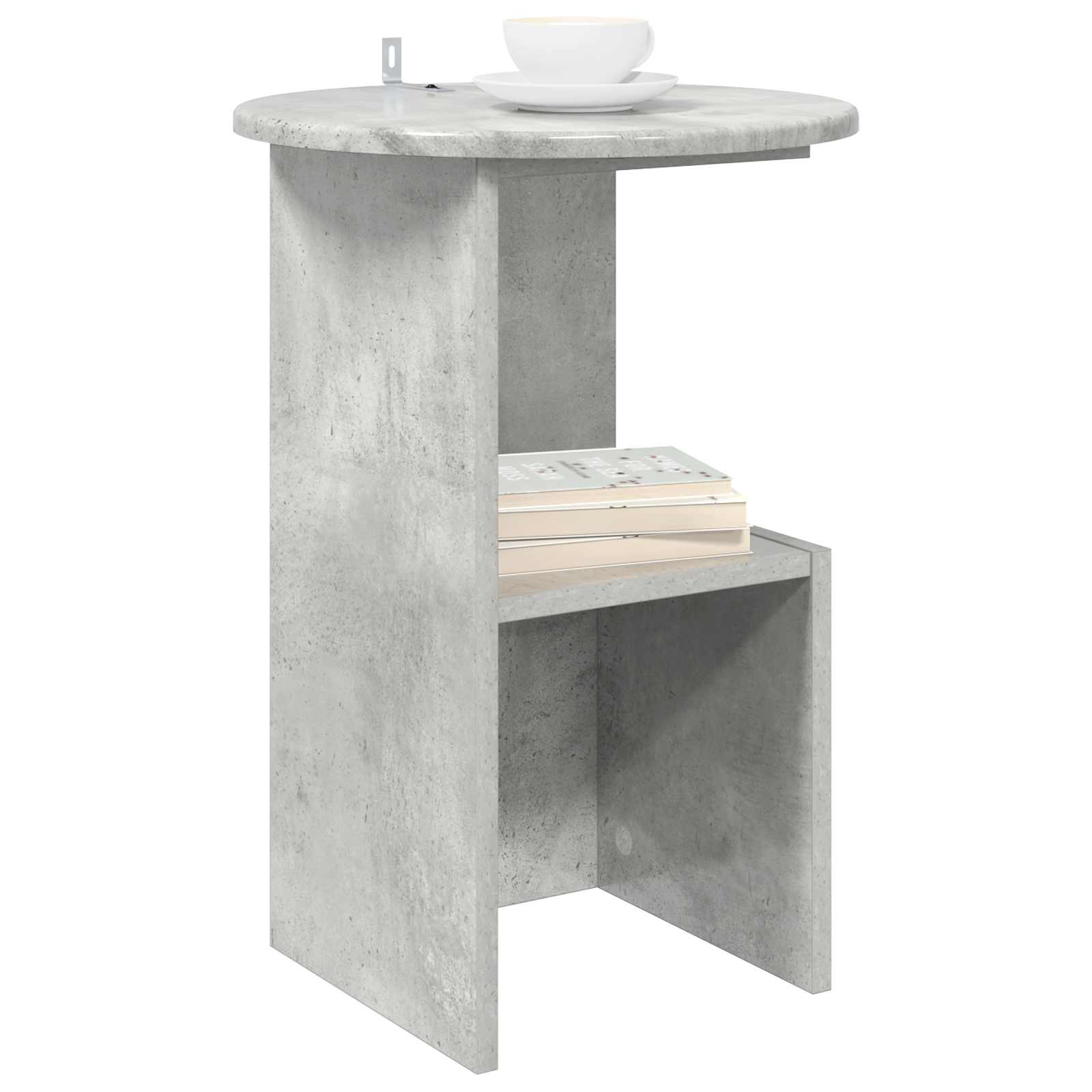 Bocni stol Betonska siva Ø 39,5 x 55 cm Konstruirano drvo