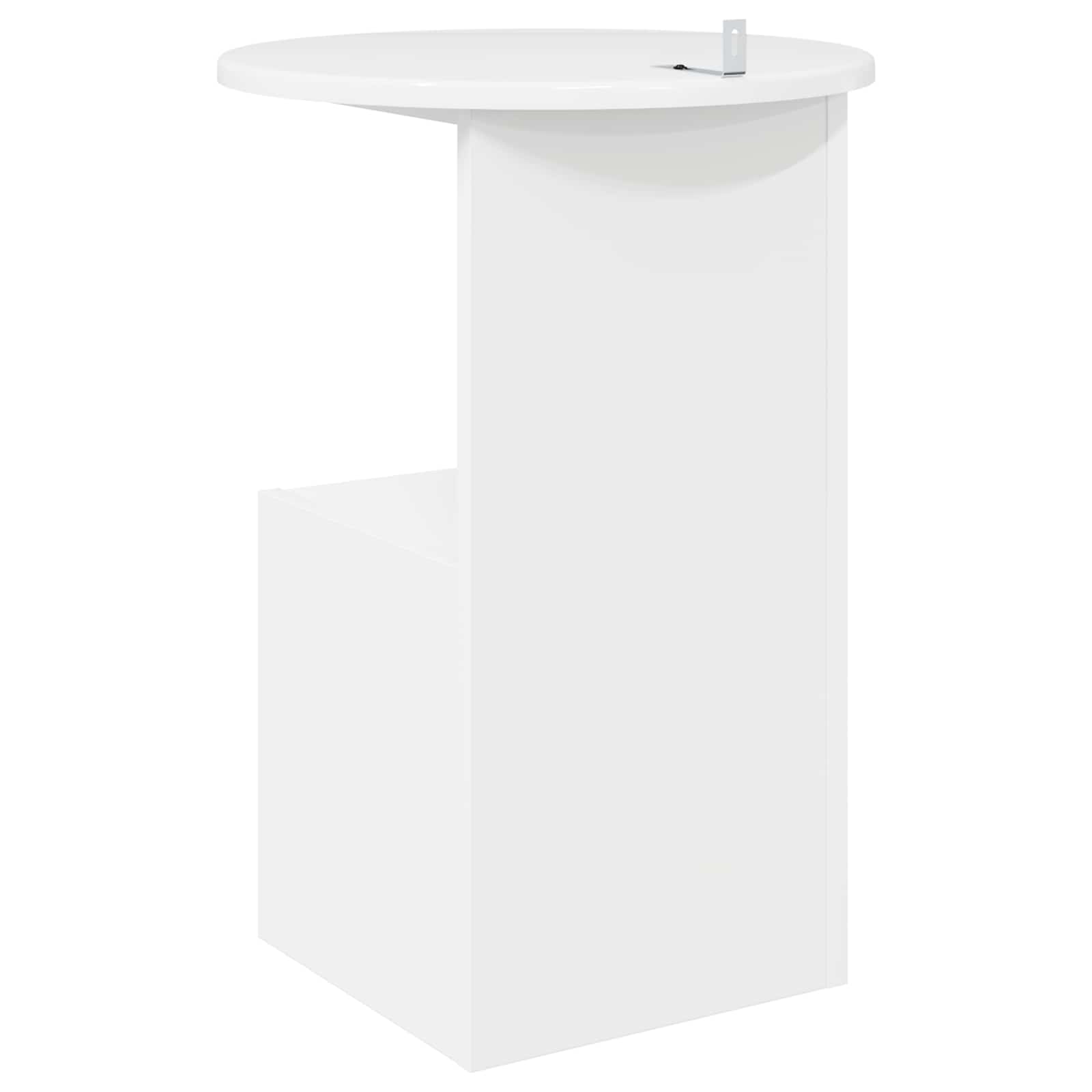 Bocni stol Bijela visokog sjaja Ø 39,5 x 55 cm