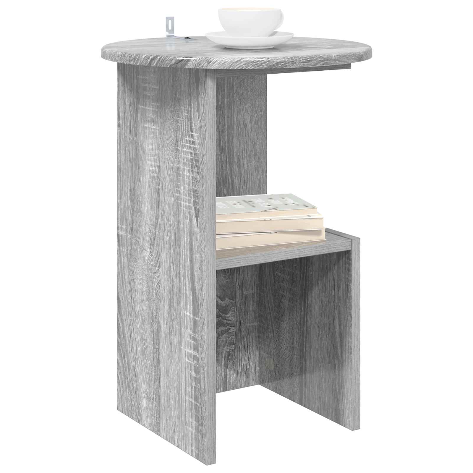 Bocni stol Siva sonoma Ø 39,5 x 55 cm Konstruirano drvo