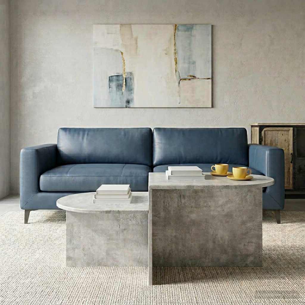 Kava Stol Betonska siva 100 x 50 x 40 cm Konstruirano drvo