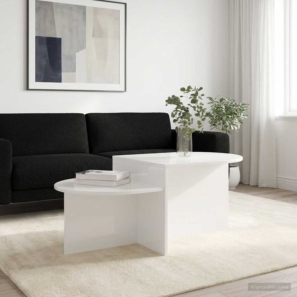 Kava Stol Bijela visokog sjaja 100 x 50 x 40 cm