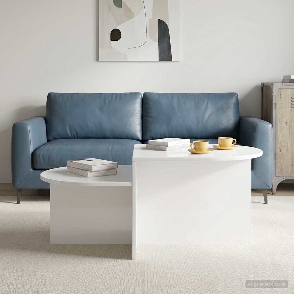 Kava Stol Bijela visokog sjaja 100 x 50 x 40 cm