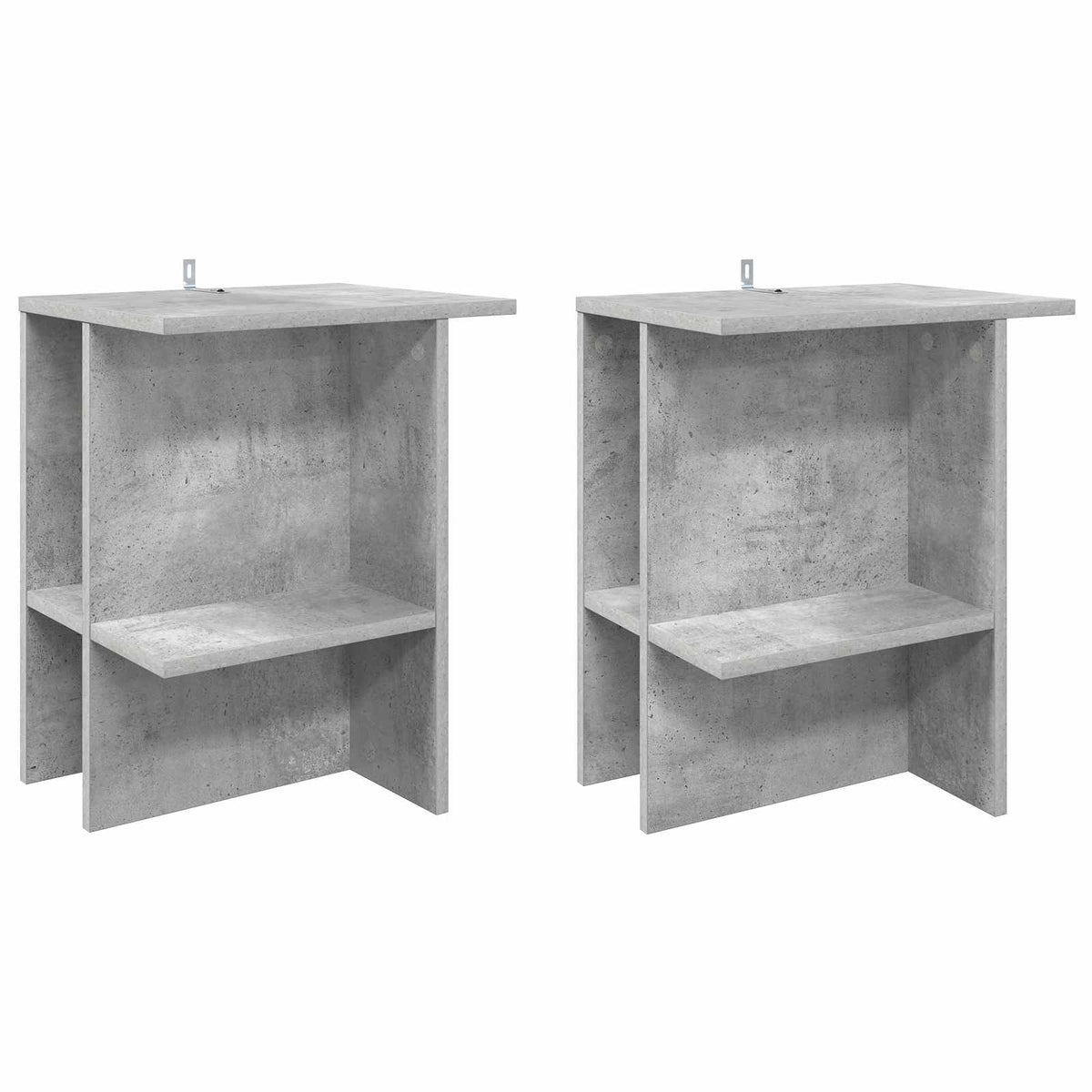 Kava Stol 2 pcs Betonska siva 40 x 30 x 49 cm Konstruirano drvo