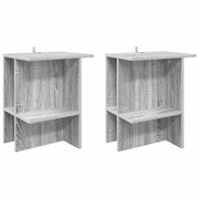 Kava Stol 2 pcs Siva sonoma 40 x 30 x 49 cm Konstruirano drvo