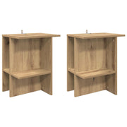 Kava Stol 2 pcs Hrast artisan 40 x 30 x 49 cm Konstruirano drvo