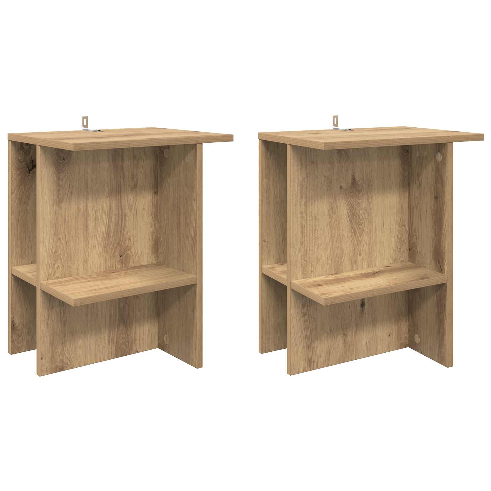 Kava Stol 2 pcs Hrast artisan 40 x 30 x 49 cm Konstruirano drvo