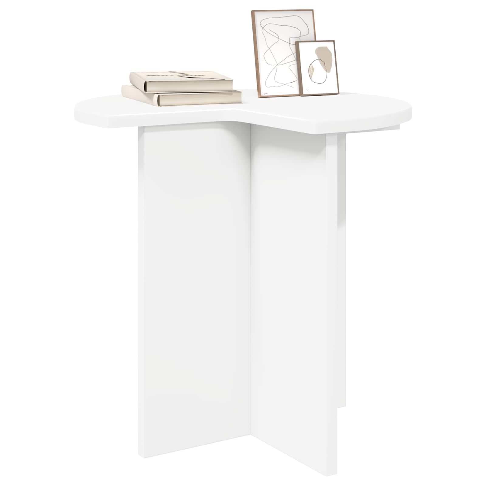 Bocni stol 2 pcs Bijela Ø 39 x 38 cm Konstruirano drvo