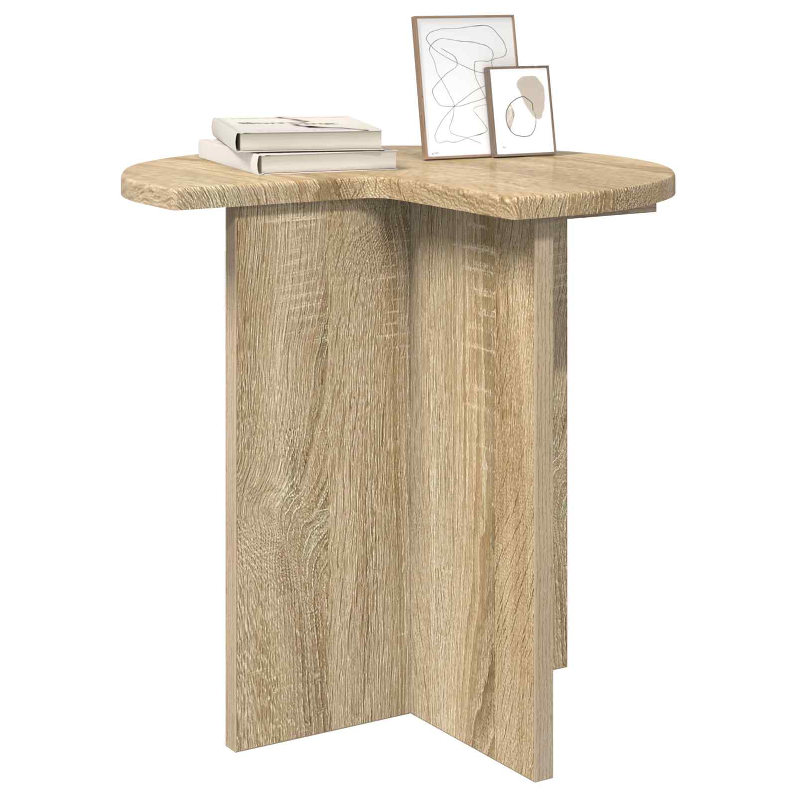 Bocni stol 2 pcs Hrast sonoma Ø 39 x 38 cm Konstruirano drvo