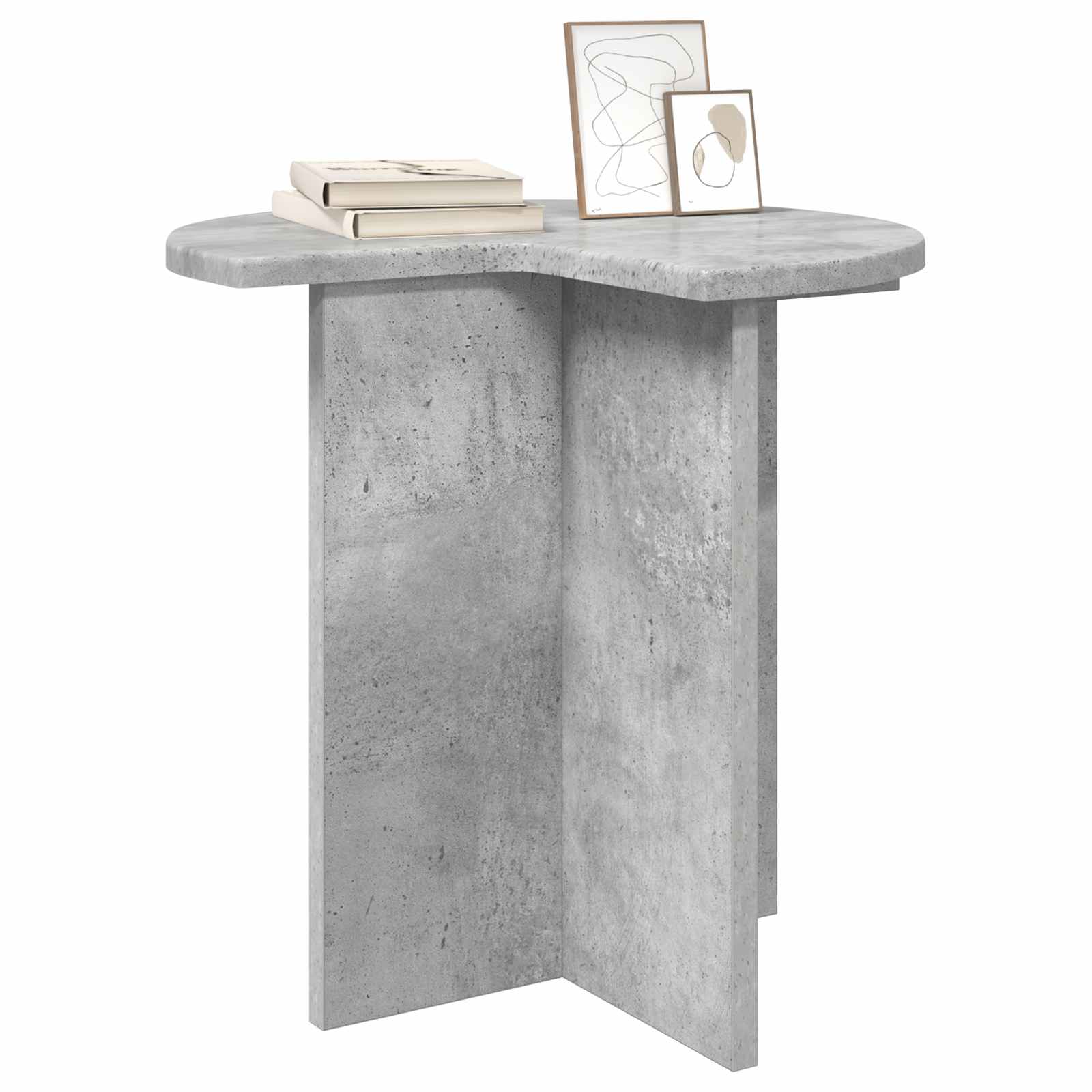 Bocni stol Betonska siva Ø 39 x 38 cm Konstruirano drvo