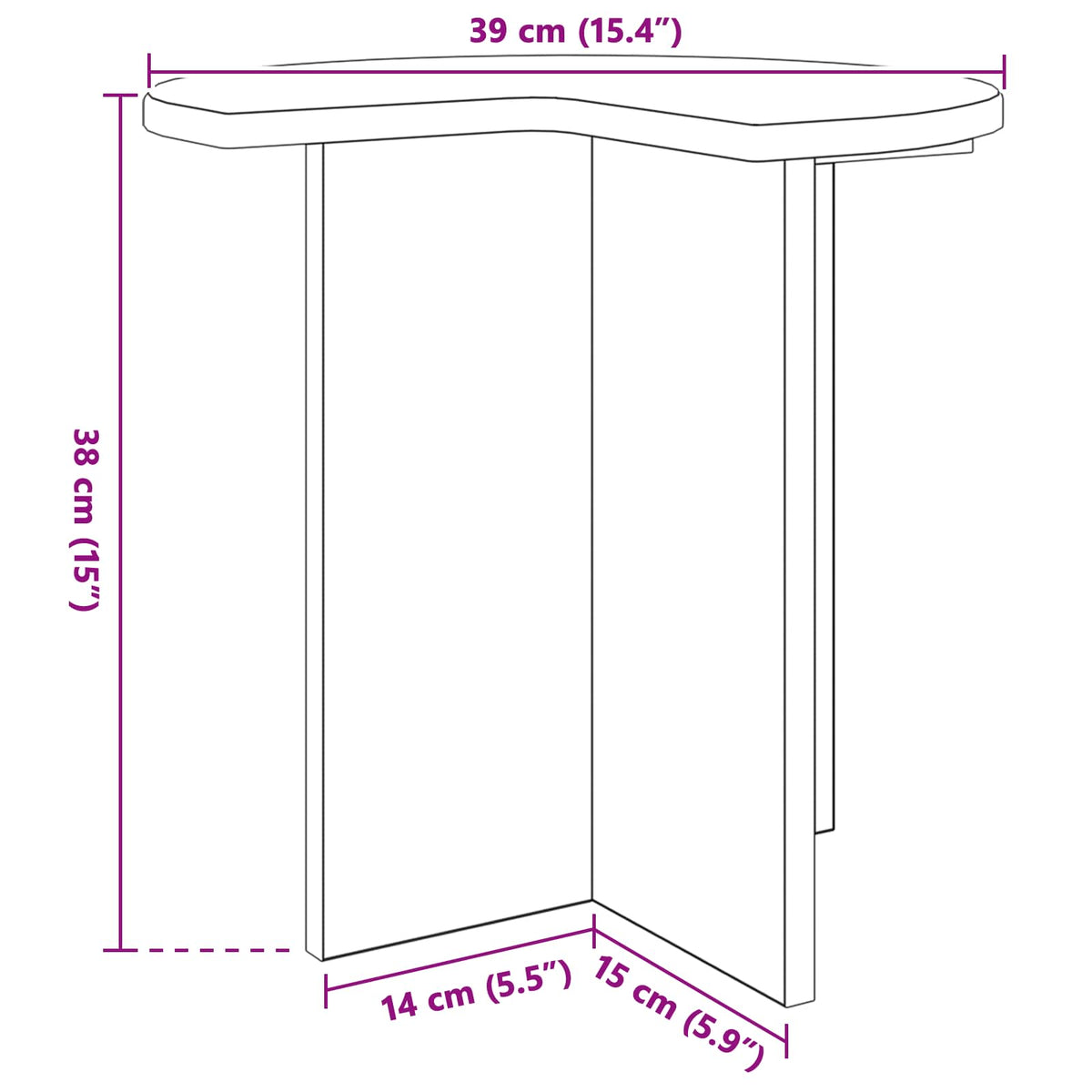 Bocni stol Betonska siva Ø 39 x 38 cm Konstruirano drvo