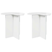 Bocni stol s pohranom 2 pcs Bijela visokog sjaja Ø 39 x 38 cm