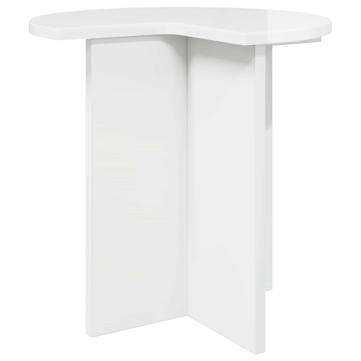 Bocni stol s pohranom 2 pcs Bijela visokog sjaja Ø 39 x 38 cm