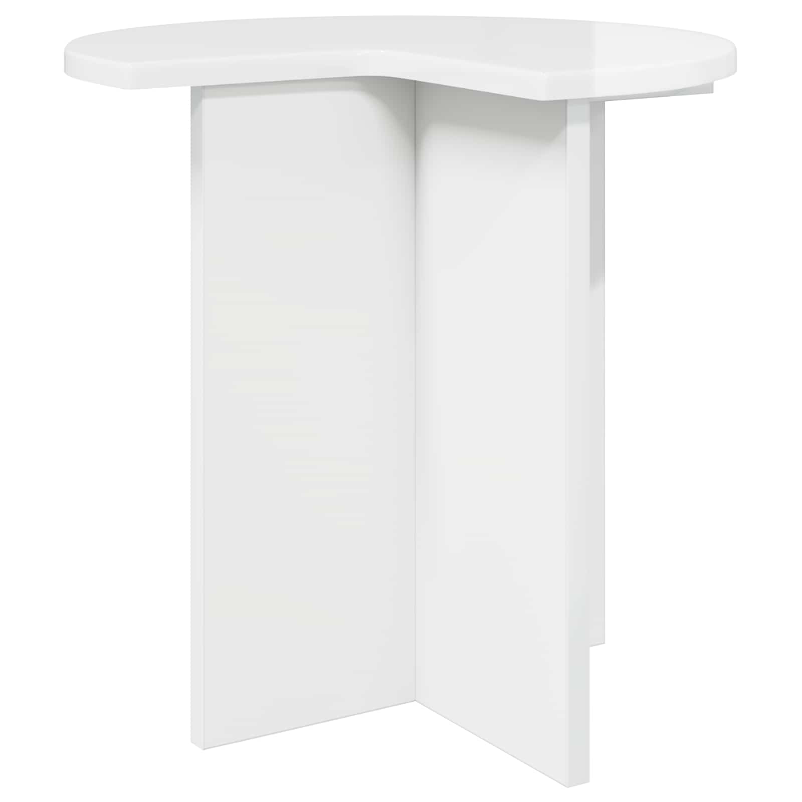 Bocni stol s pohranom 2 pcs Bijela visokog sjaja Ø 39 x 38 cm
