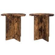 Bocni stol 2 pcs Dimljeni hrast Ø 39 x 38 cm Konstruirano drvo