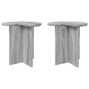 Bocni stol 2 pcs Siva sonoma Ø 39 x 38 cm Konstruirano drvo