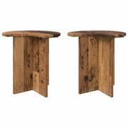 Bocni stol 2 pcs Staro drvo Ø 39 x 38 cm Konstruirano drvo