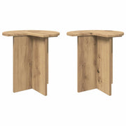 Bocni stol 2 pcs Hrast artisan Ø 39 x 38 cm Konstruirano drvo