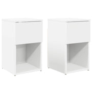 Ormarić za krevet 2 pcs Bijela 29 x 31,5 x 49 cm