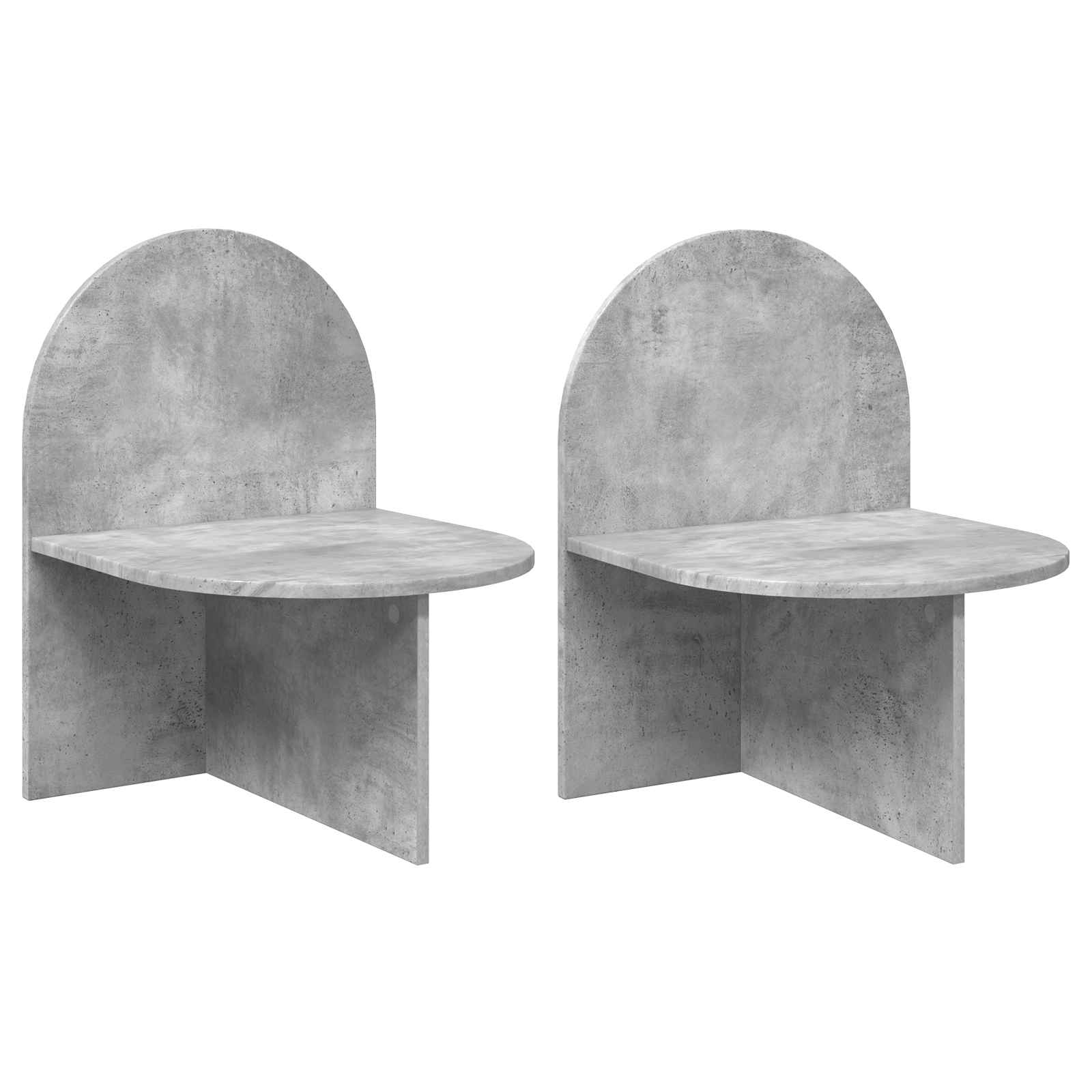 Noćni ormarić 2 pcs Betonska siva 48 x 49 x 65 cm