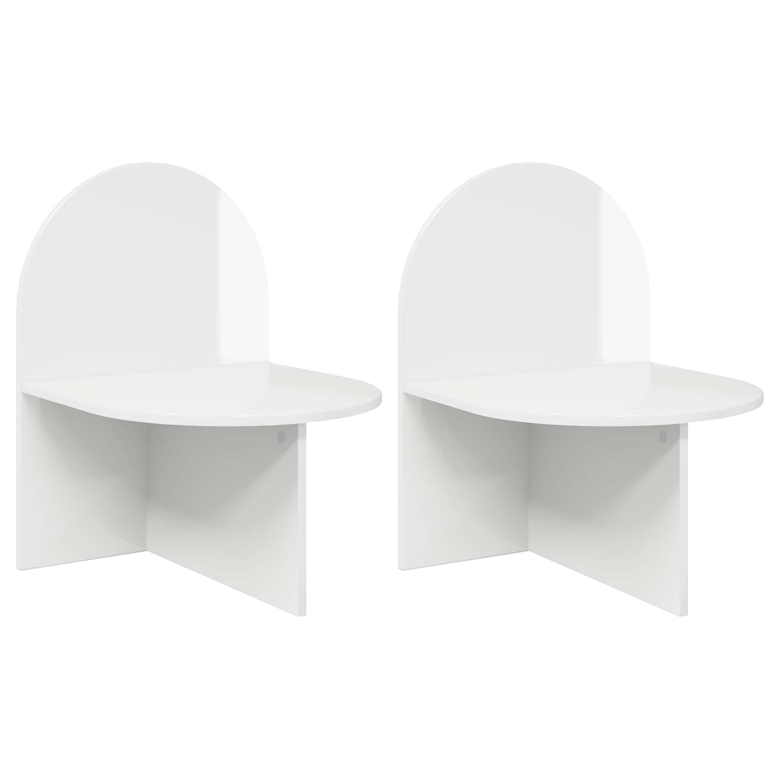 Noćni ormarić 2 pcs Bijela visokog sjaja 48 x 49 x 65 cm