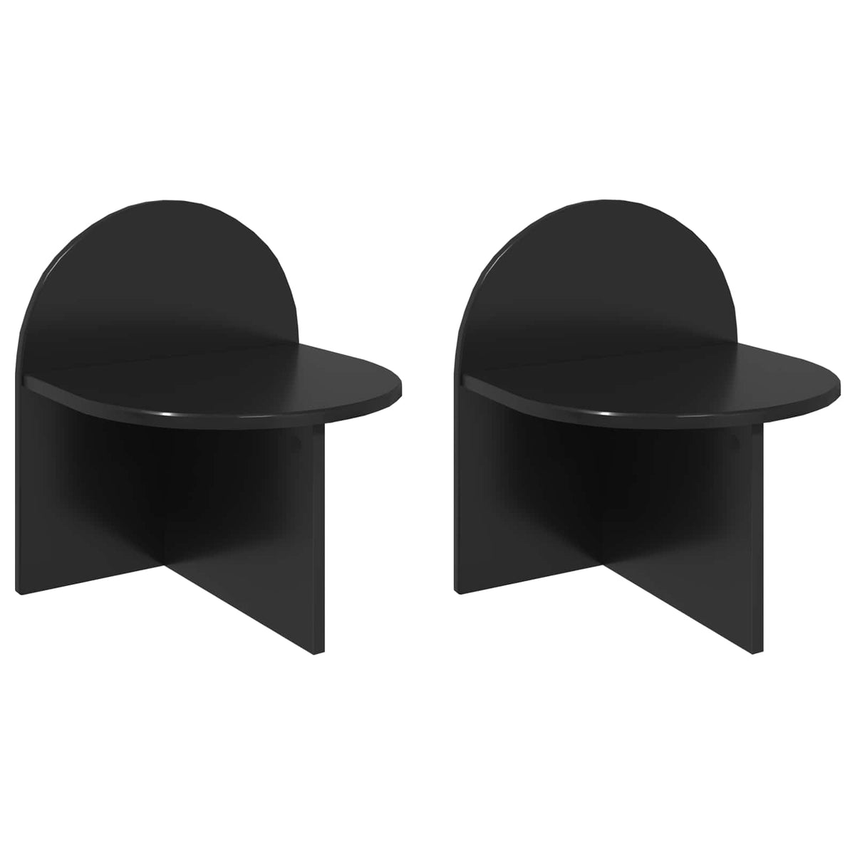 Noćni ormarić 2 pcs Crni hrast 40 x 35,5 x 45,5 cm