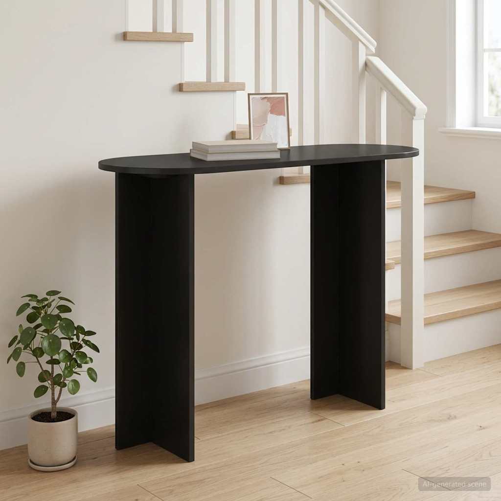 Konzolna stolica s pohranom Crni hrast 100 x 39,5 x 75 cm