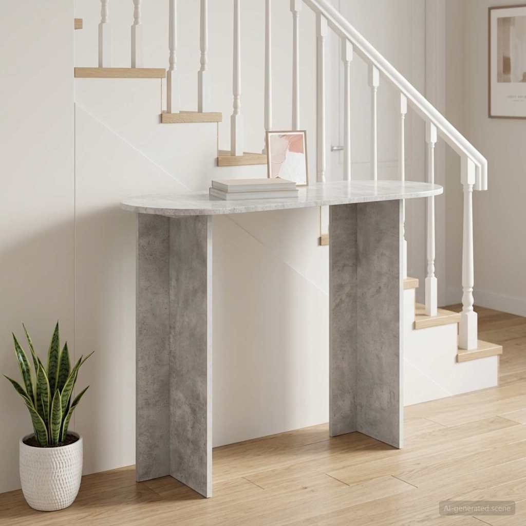 Konzolna stolica s pohranom Betonska siva 100 x 39,5 x 75 cm