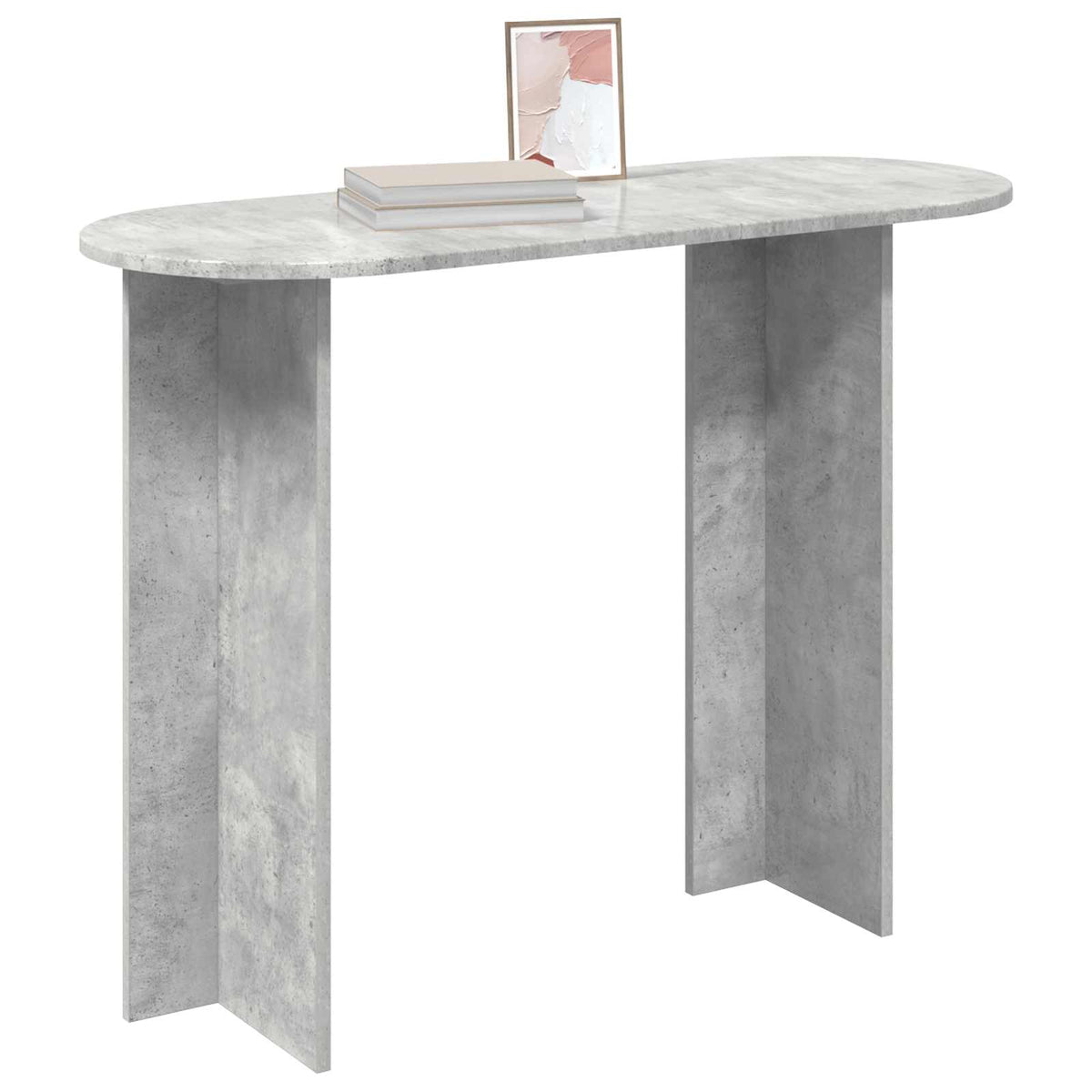Konzolna stolica s pohranom Betonska siva 100 x 39,5 x 75 cm