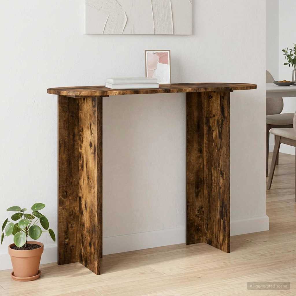 Konzolna stolica s pohranom Dimljeni hrast 100 x 39,5 x 75 cm