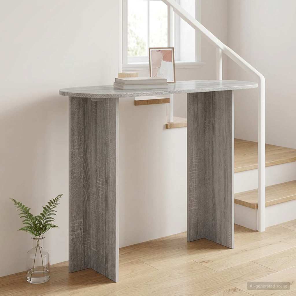 Konzolna stolica s pohranom Siva sonoma 100 x 39,5 x 75 cm