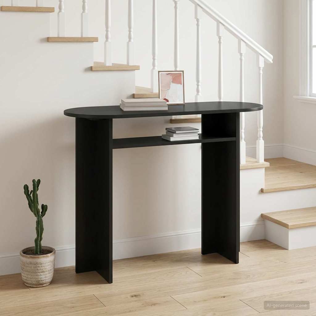 Konzolna stolica s pohranom Crni hrast 100 x 39,5 x 75 cm
