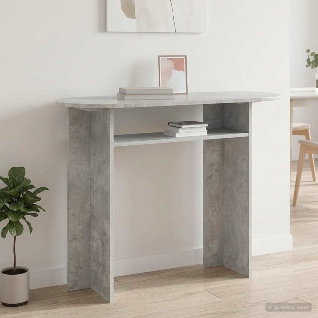 Konzolna stolica s pohranom Betonska siva 100 x 39,5 x 75 cm