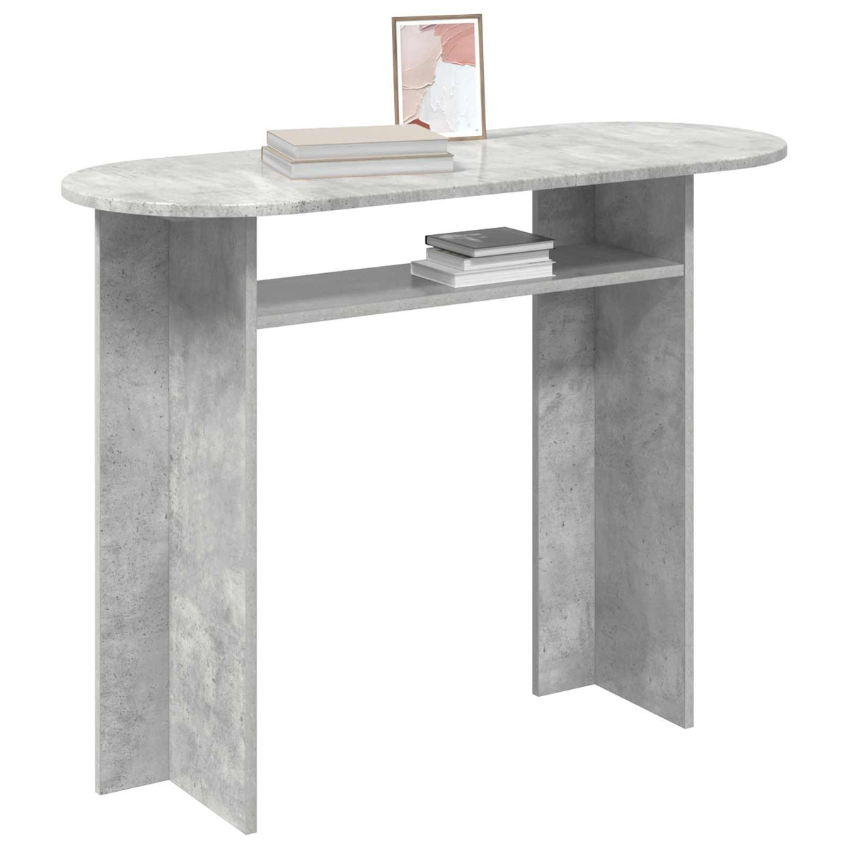 Konzolna stolica s pohranom Betonska siva 100 x 39,5 x 75 cm