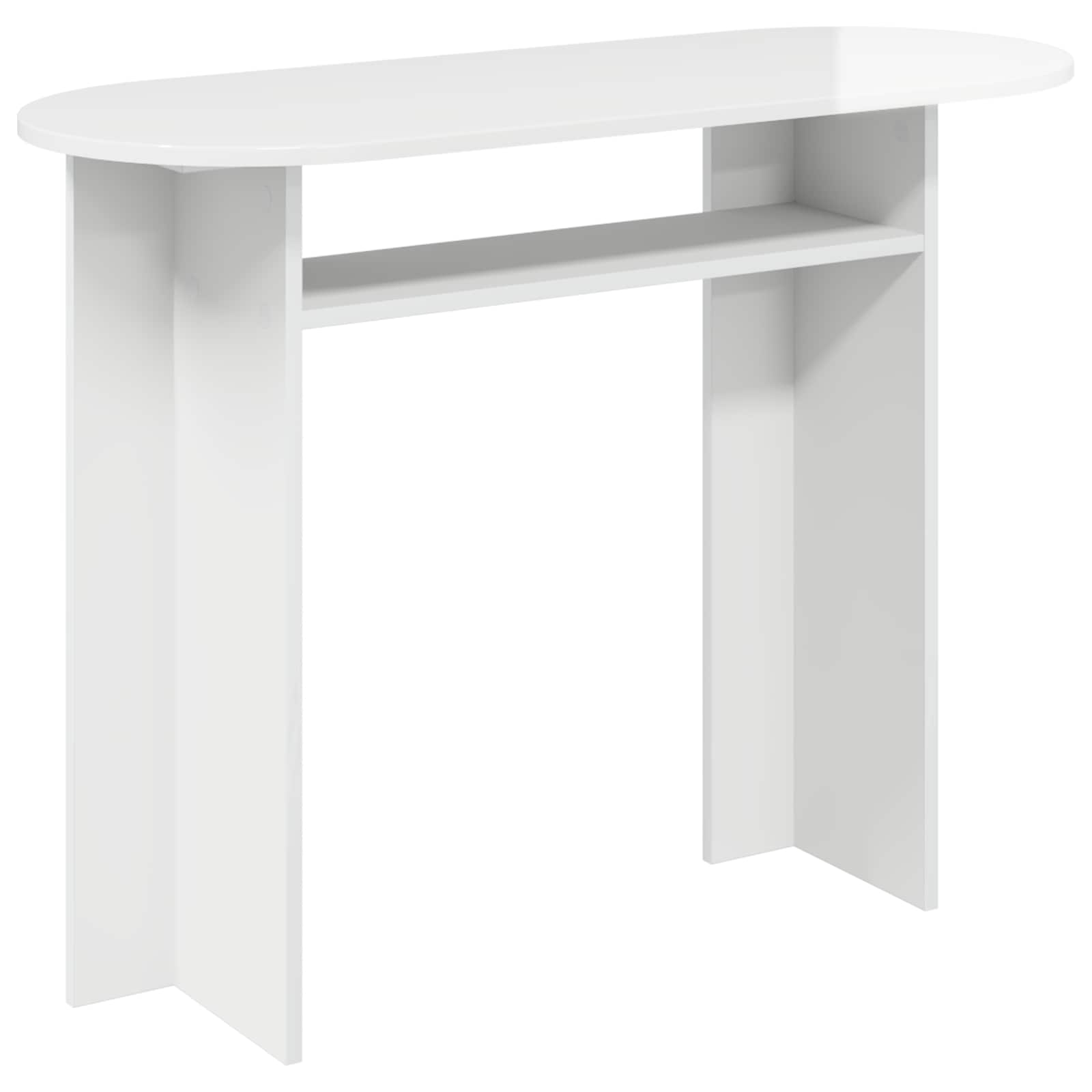 Konzolna stolica Bijela visokog sjaja 100 x 39,5 x 75 cm