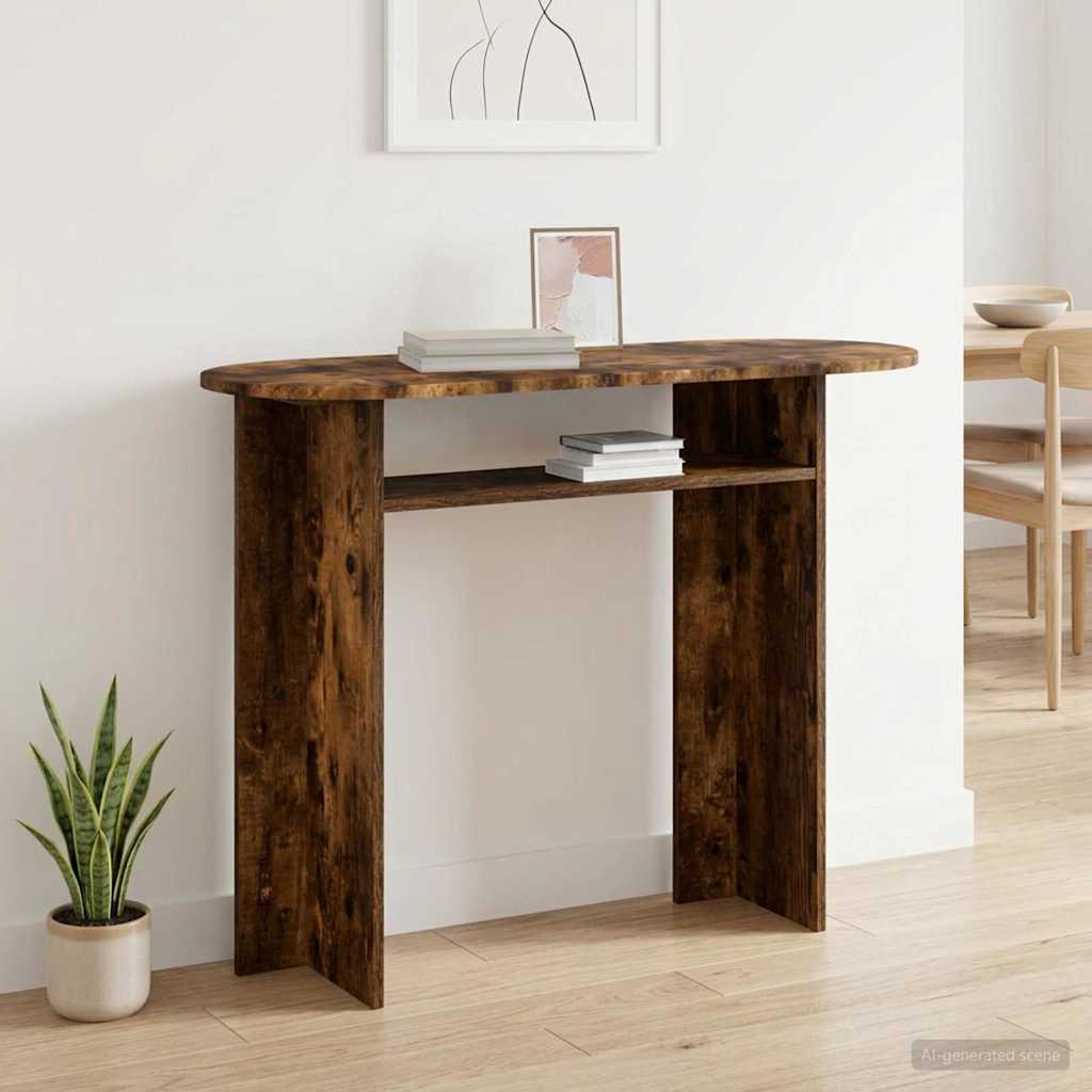 Konzolna stolica s pohranom Dimljeni hrast 100 x 39,5 x 75 cm